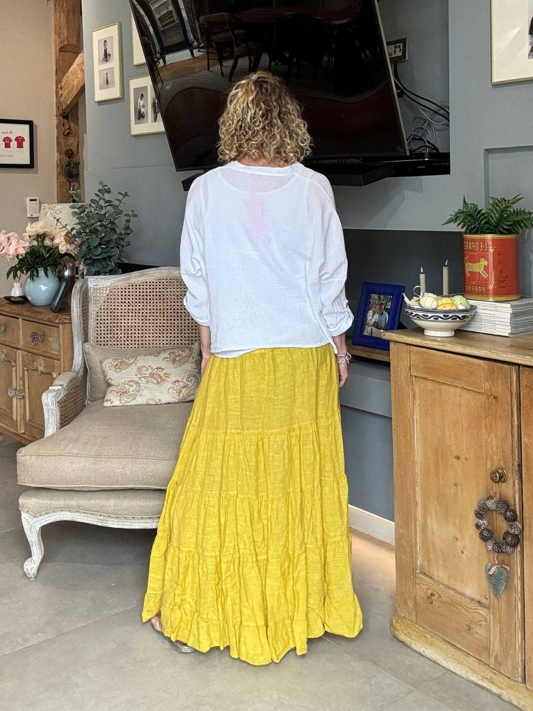 Lulu Linen Maxi Skirt | Sunshine