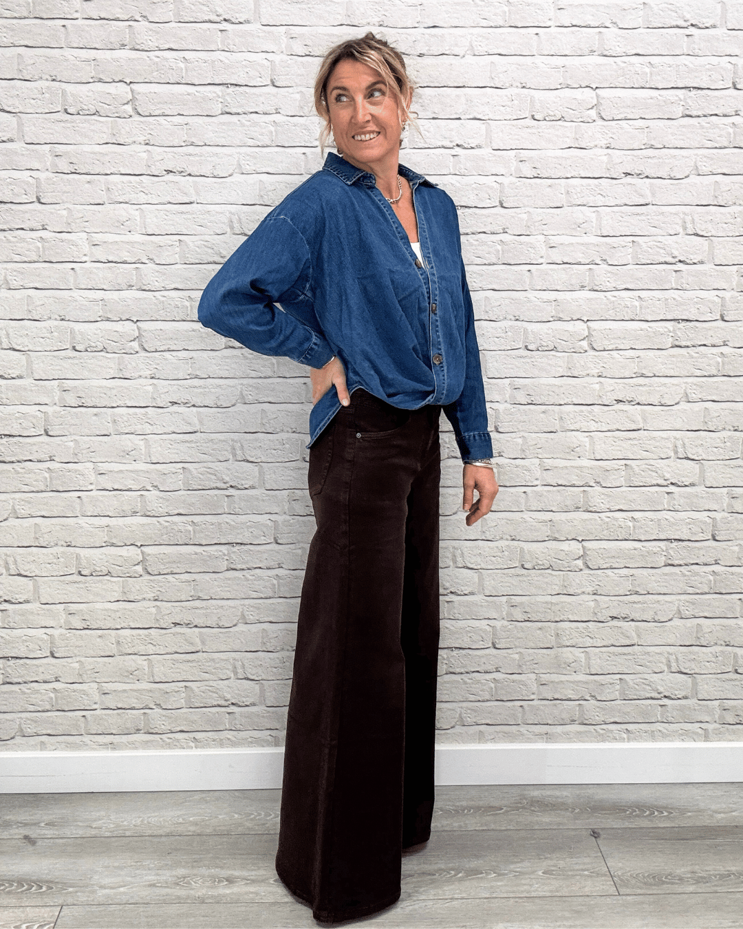 Shoreditch Palazzo Jeans | Chocolate