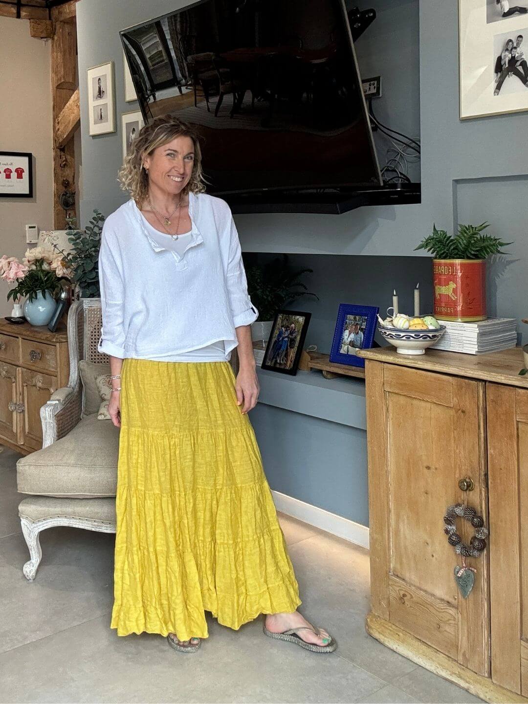 Lulu Linen Maxi Skirt | Sunshine