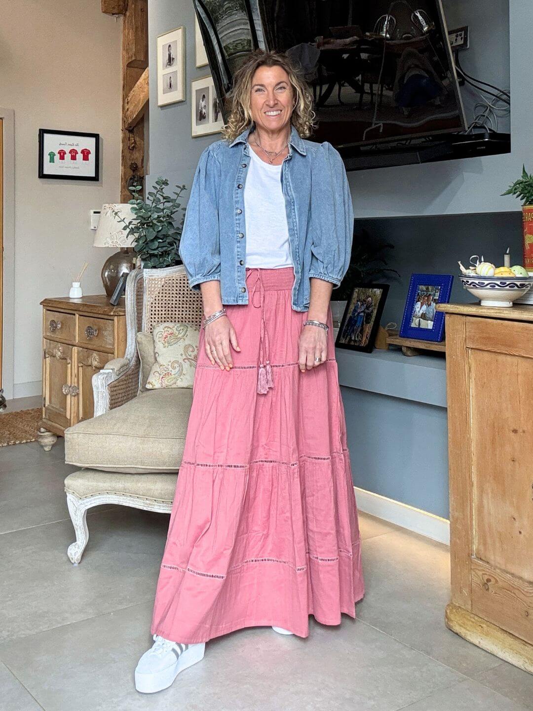 Dahlia Maxi Skirt | Dusky Pink