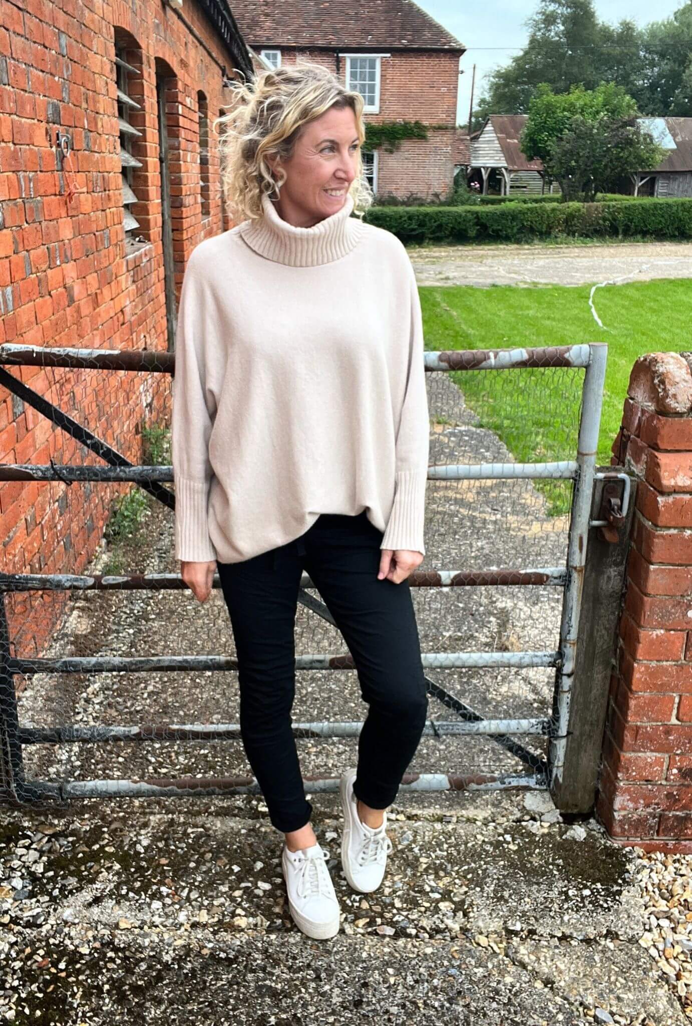 Arabella Oversized Roll Neck | Oatmeal