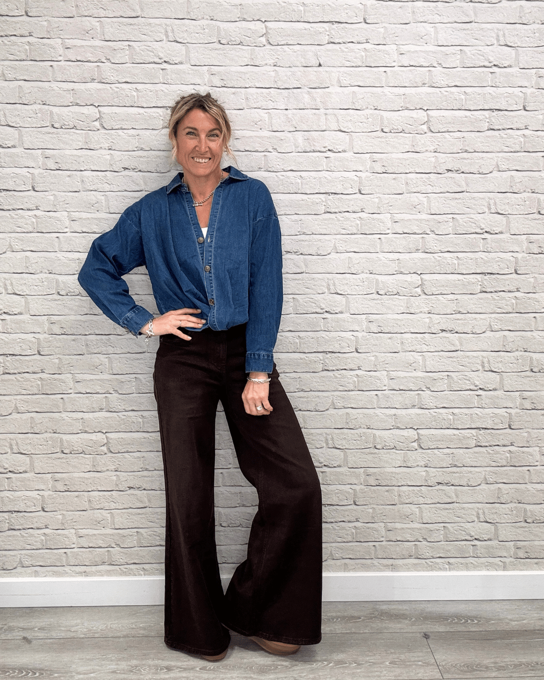 Shoreditch Palazzo Jeans | Chocolate