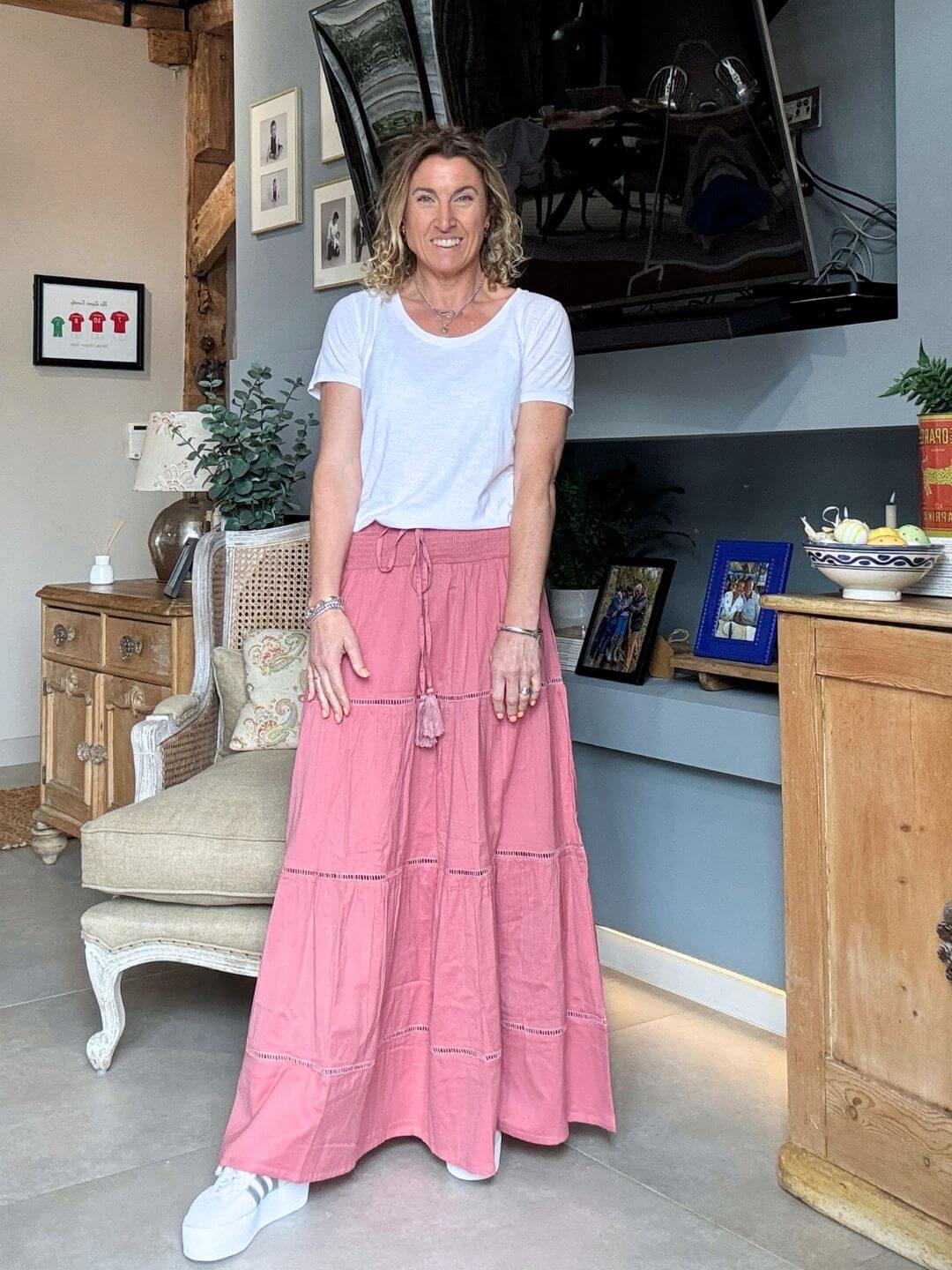 Dahlia Maxi Skirt | Dusky Pink