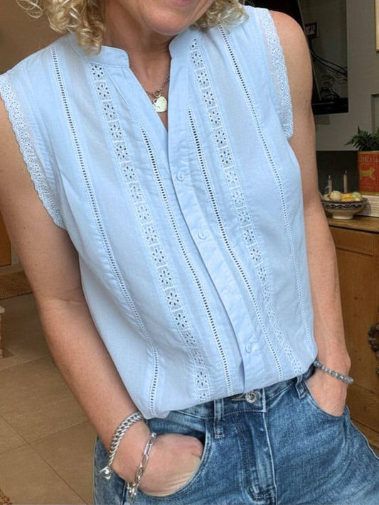 Ella Blouse | Pale Blue