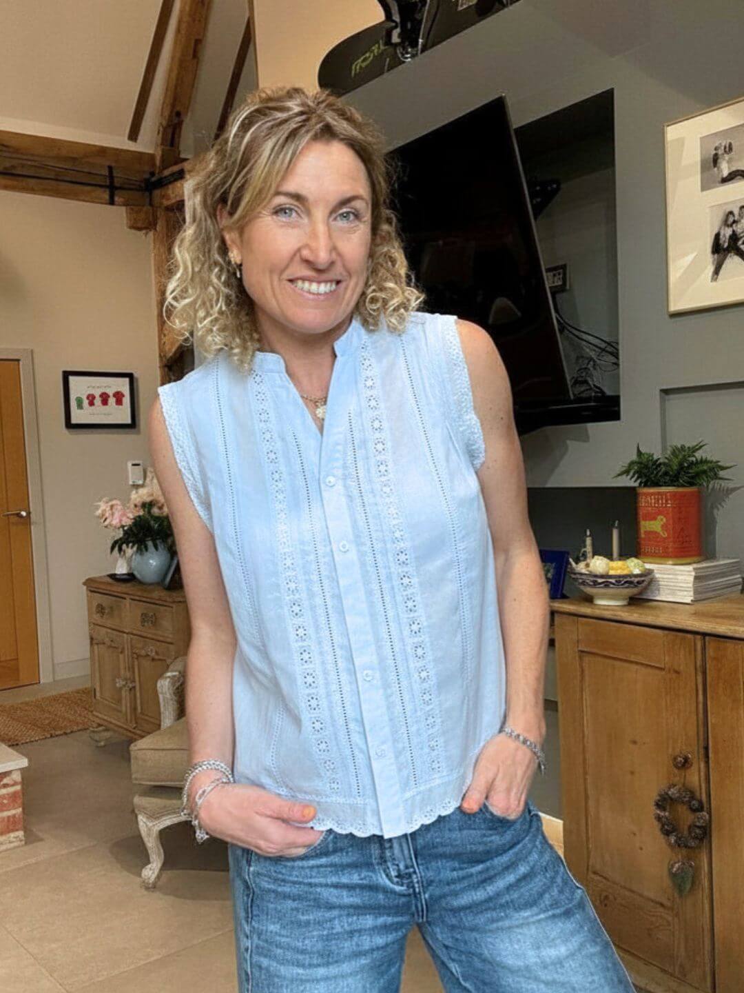 Ella Blouse | Pale Blue