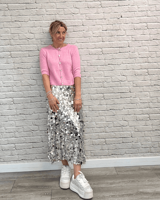 Glitterball Midi Skirt