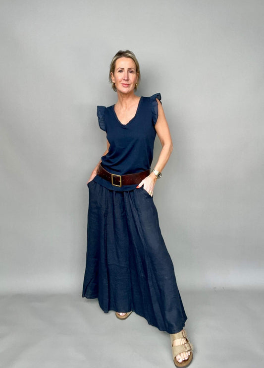 Lilly Maxi Skirt | Navy | PRE-ORDER (MAY DELIVERY)