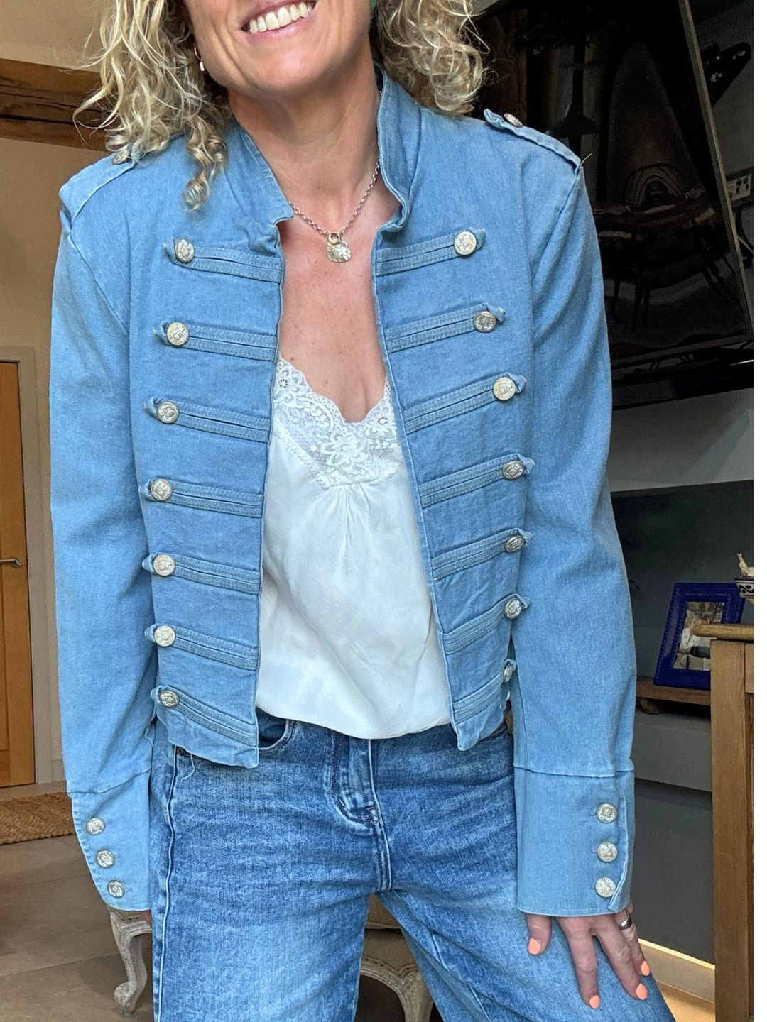 Delta Military Jacket | Denim