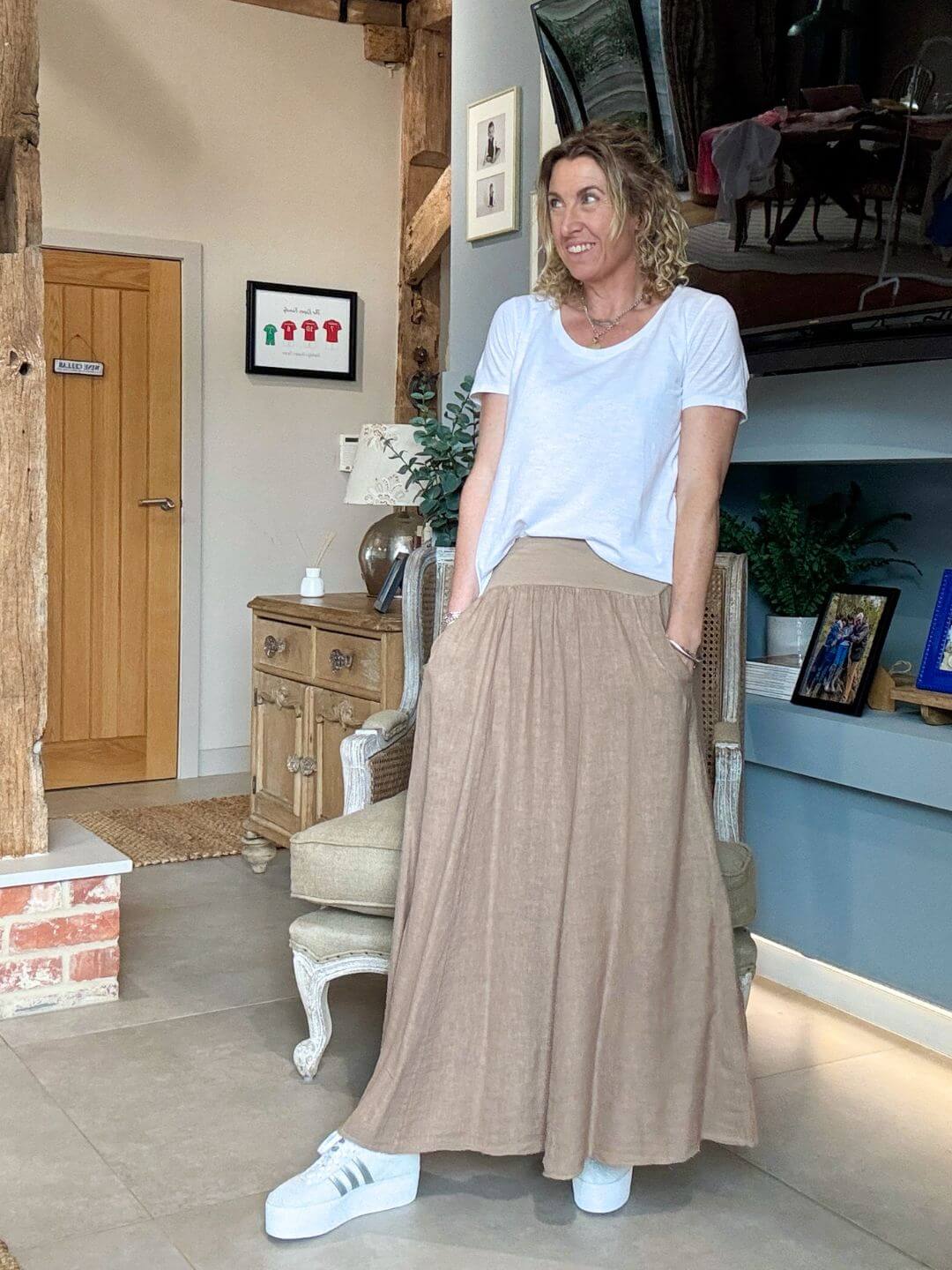 Lilly Maxi Skirt | Latte