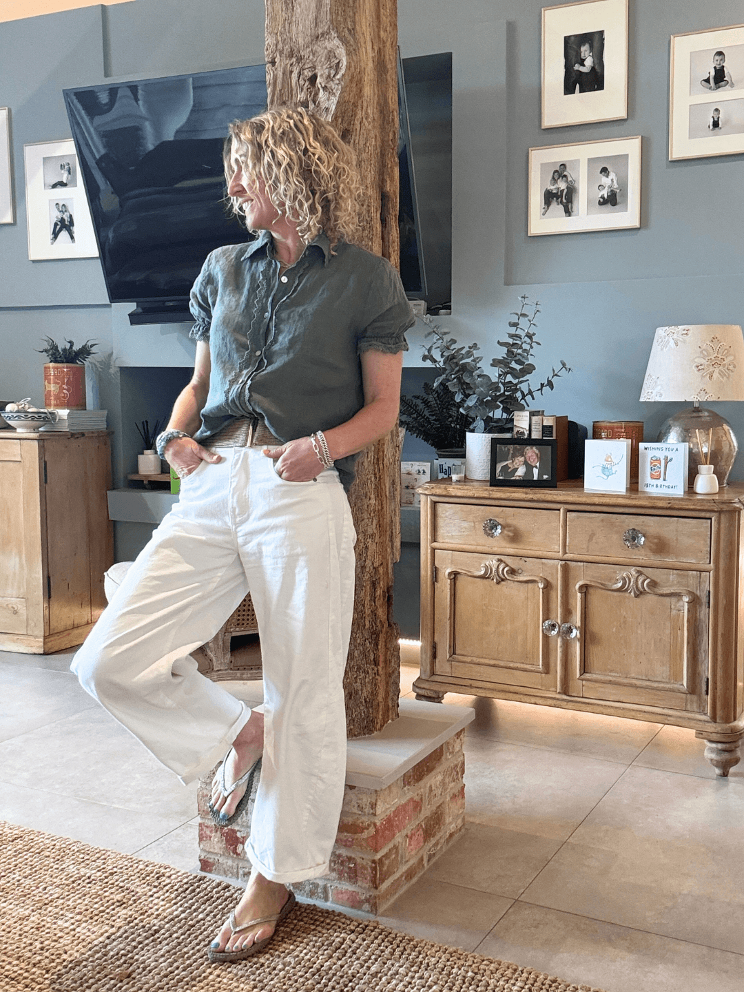 Spring Carnaby Barrel Jeans |  White (NEW)