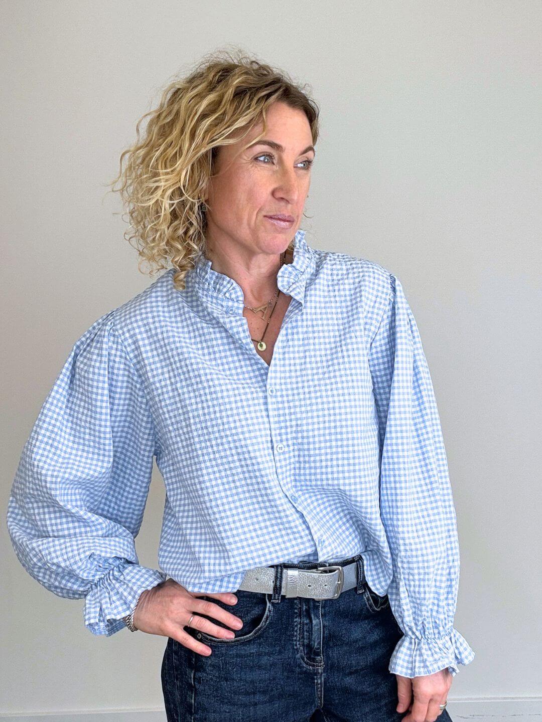 Polly Blouse | Sky Blue