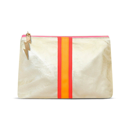 Medium Metallic Gold Clutch