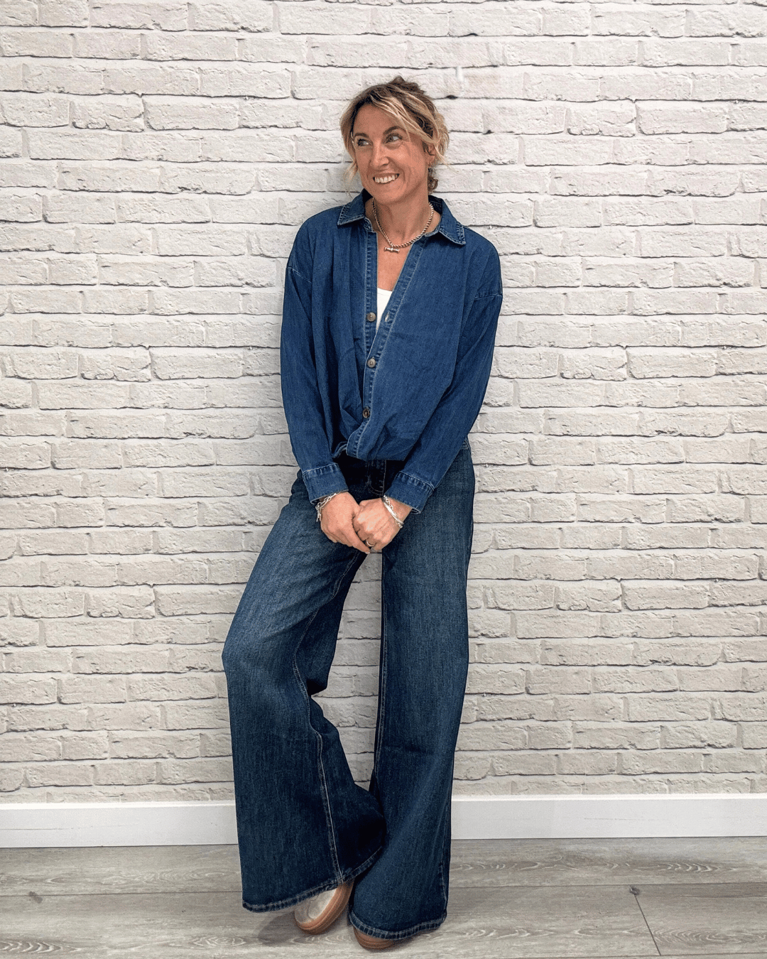 Shoreditch Palazzo Jeans | Indigo Wash