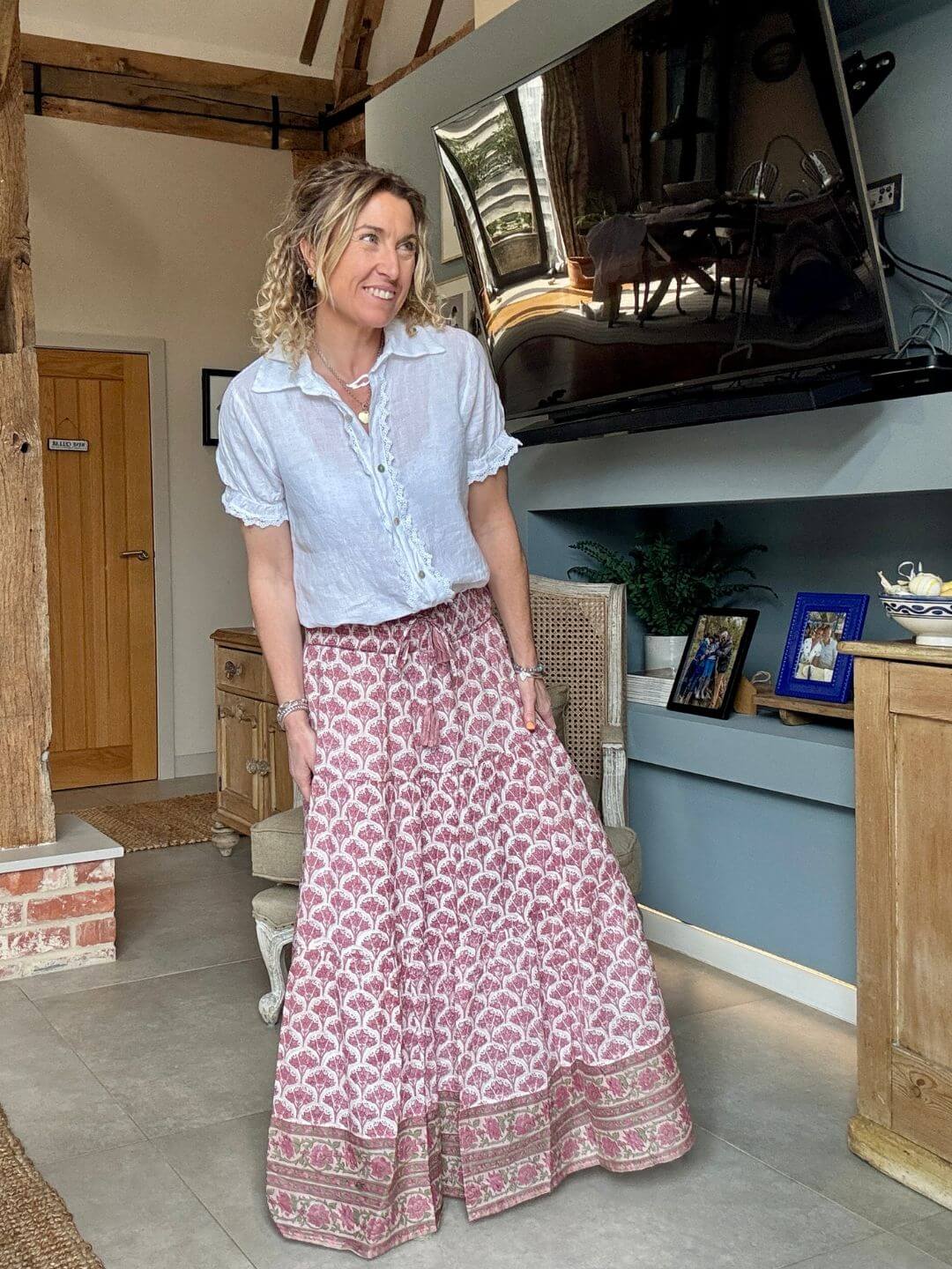 Darcy Maxi Skirt | Pink