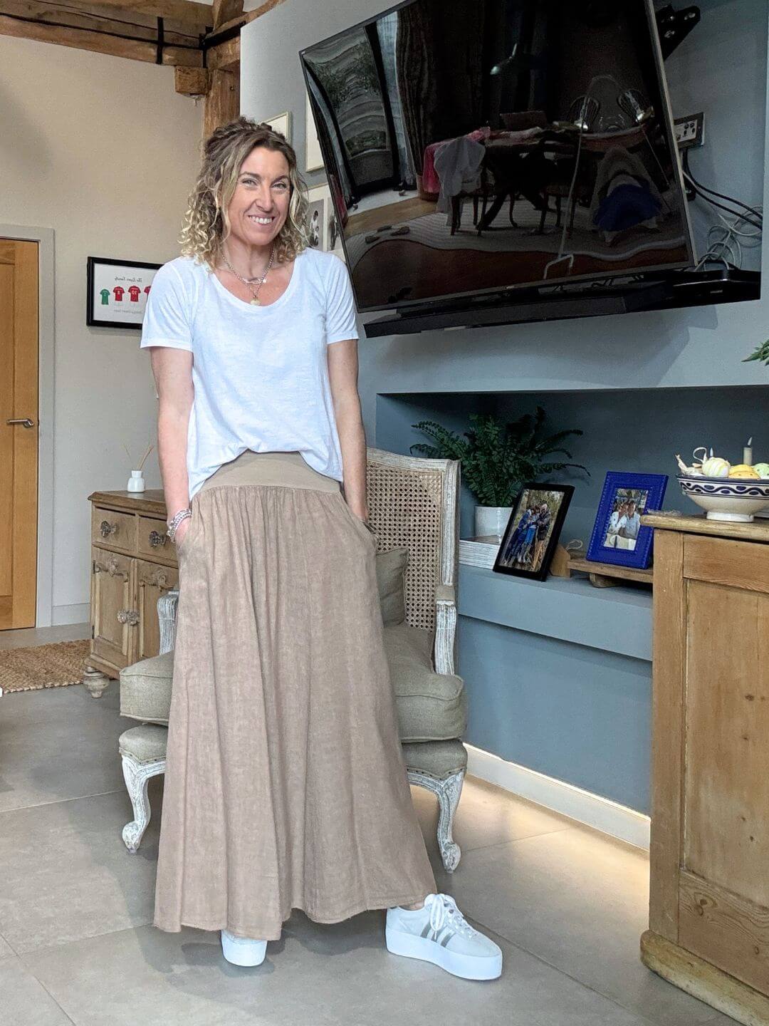 Lilly Maxi Skirt | Latte