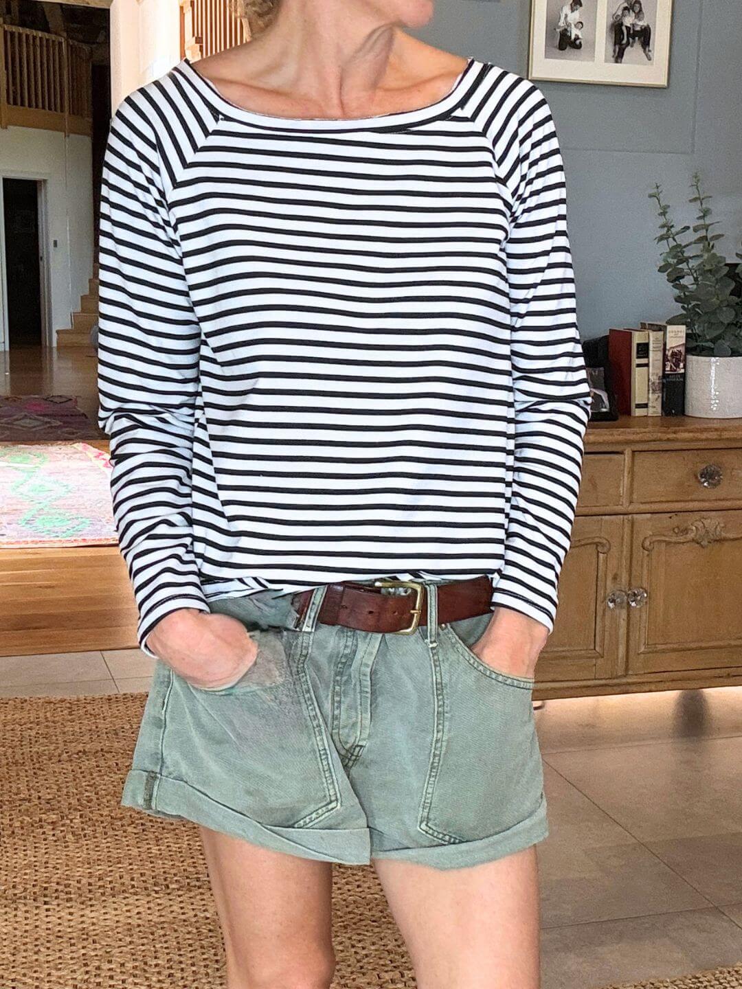 Breton Stripe Slub | Black & White