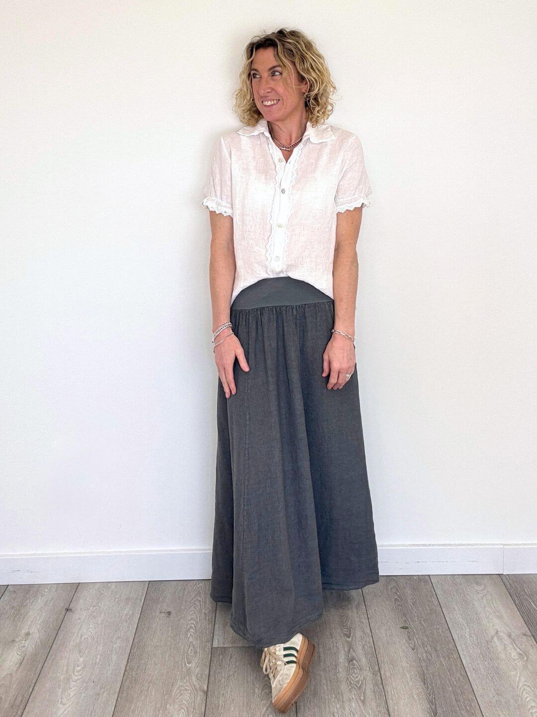Lilly Maxi Skirt | Slate Grey