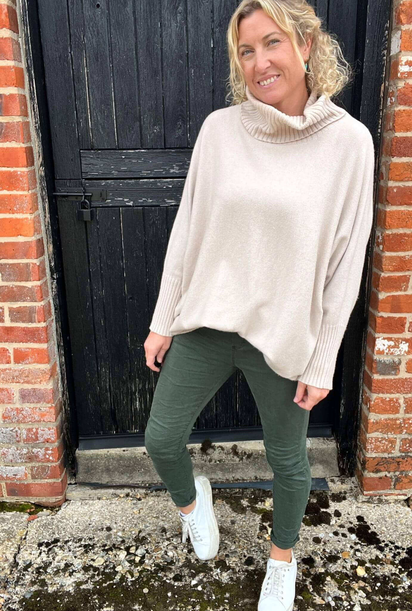 Arabella Oversized Roll Neck | Oatmeal