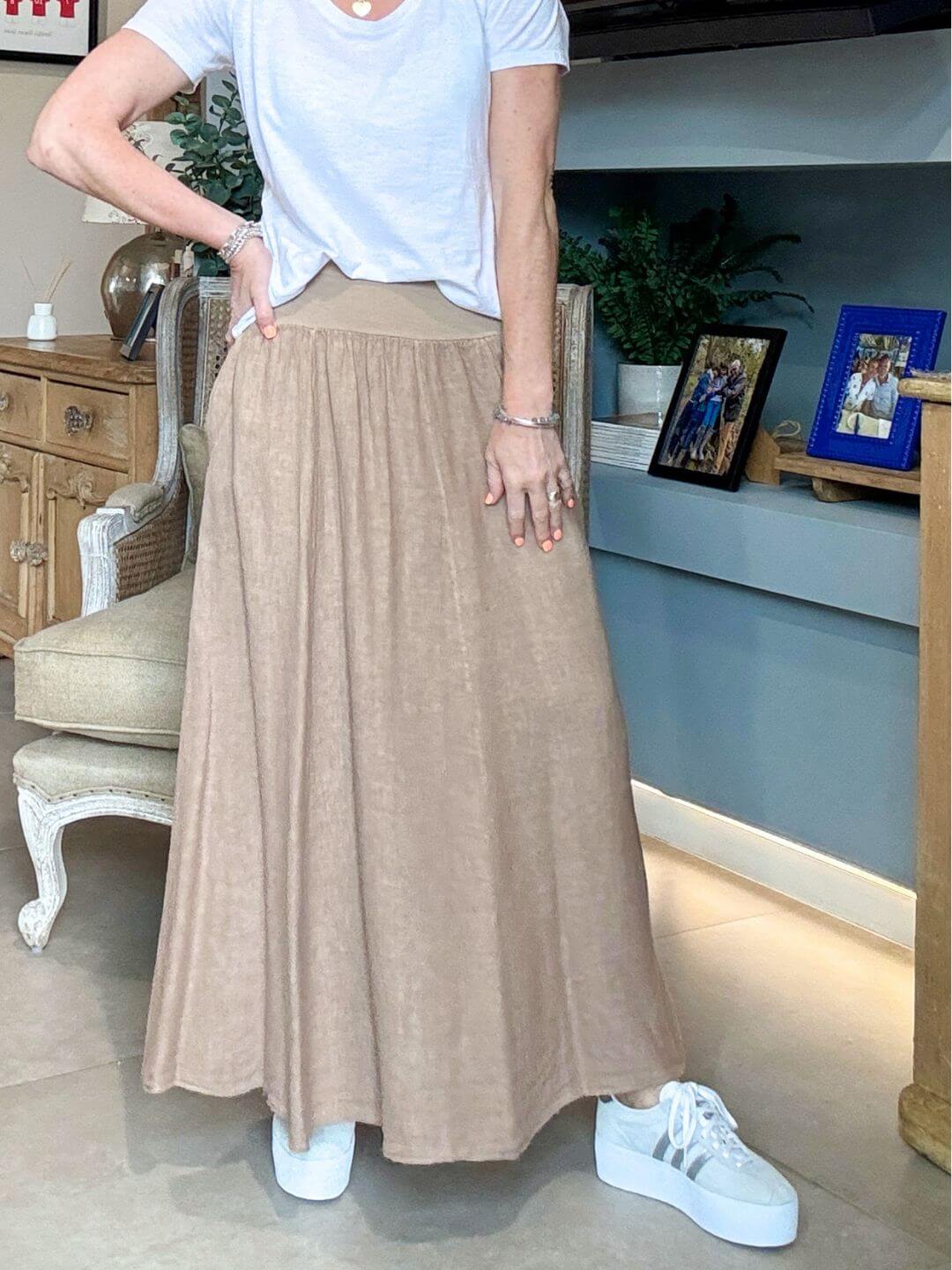 Lilly Maxi Skirt | Latte
