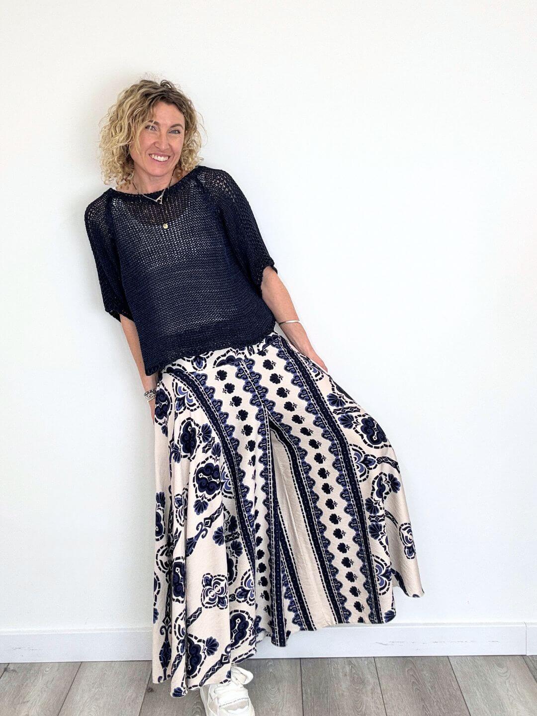 San Tropez Crochet Knit | Navy
