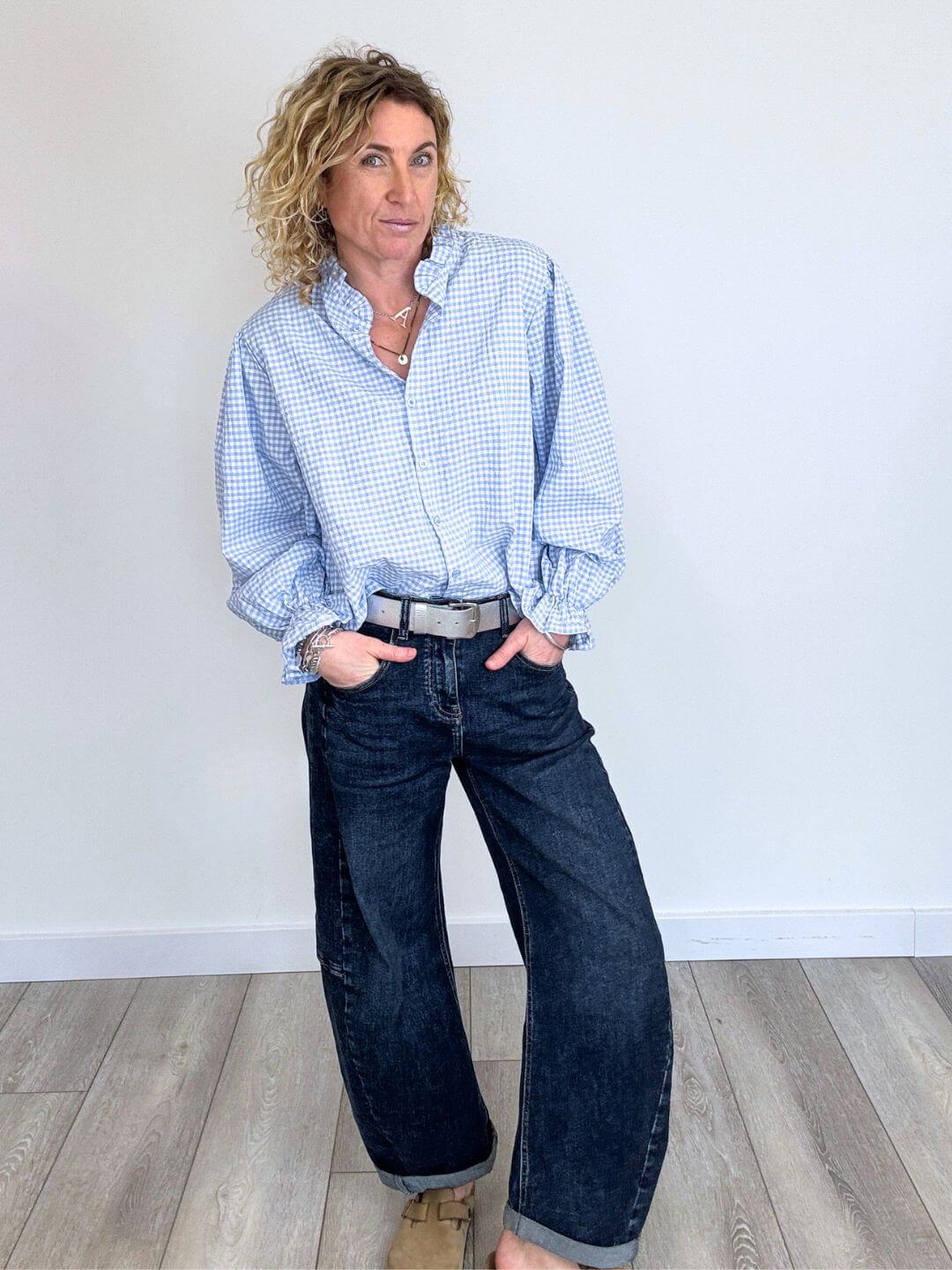 Polly Blouse | Sky Blue