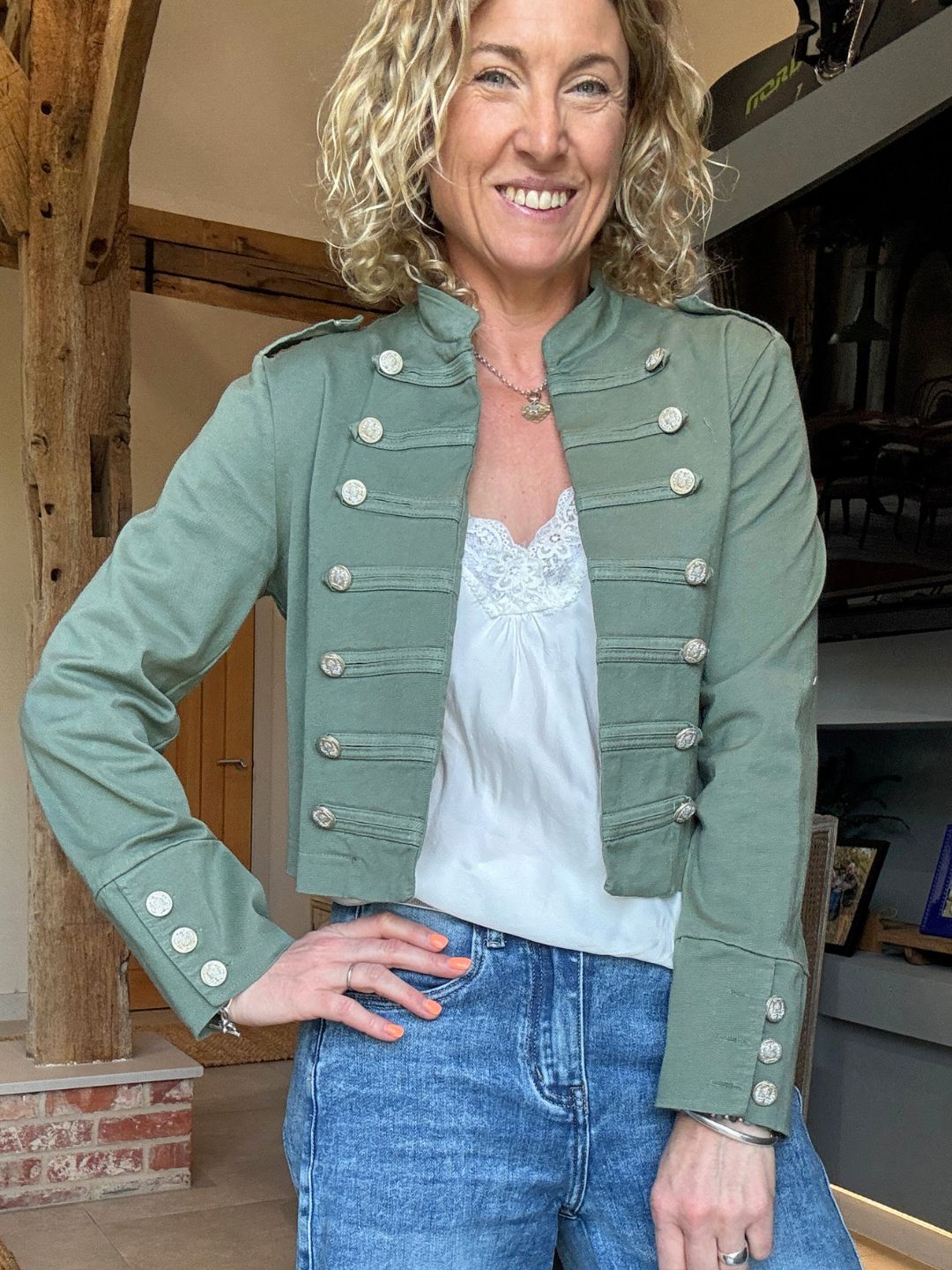 Delta Military Jacket | Khaki