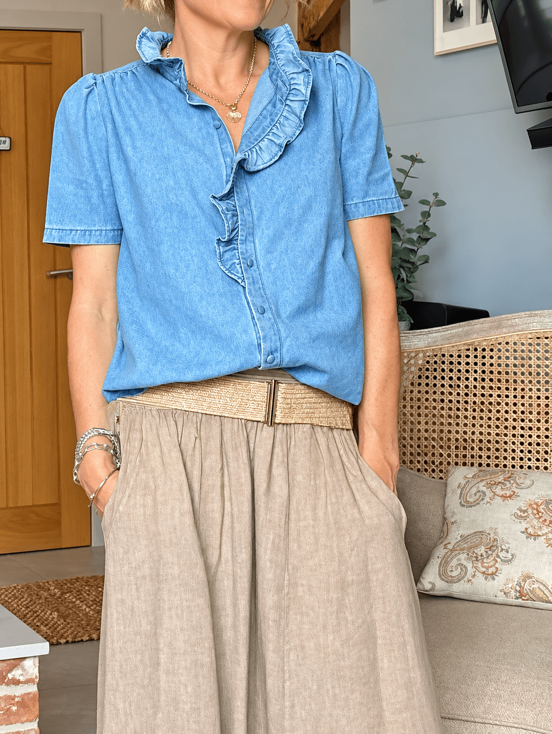 The Dolly Denim Blouse