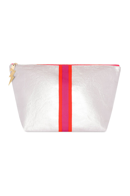 Large Silver Clutch Bag