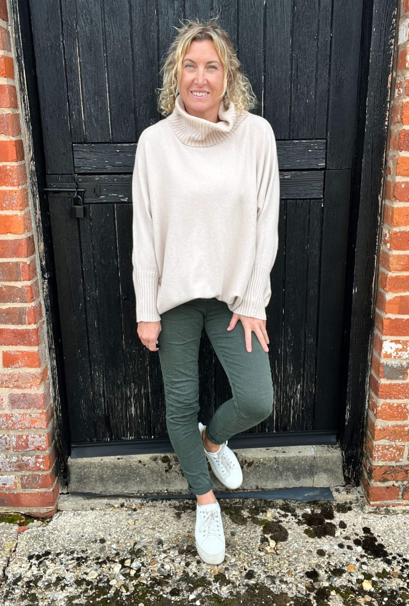 Arabella Oversized Roll Neck | Oatmeal