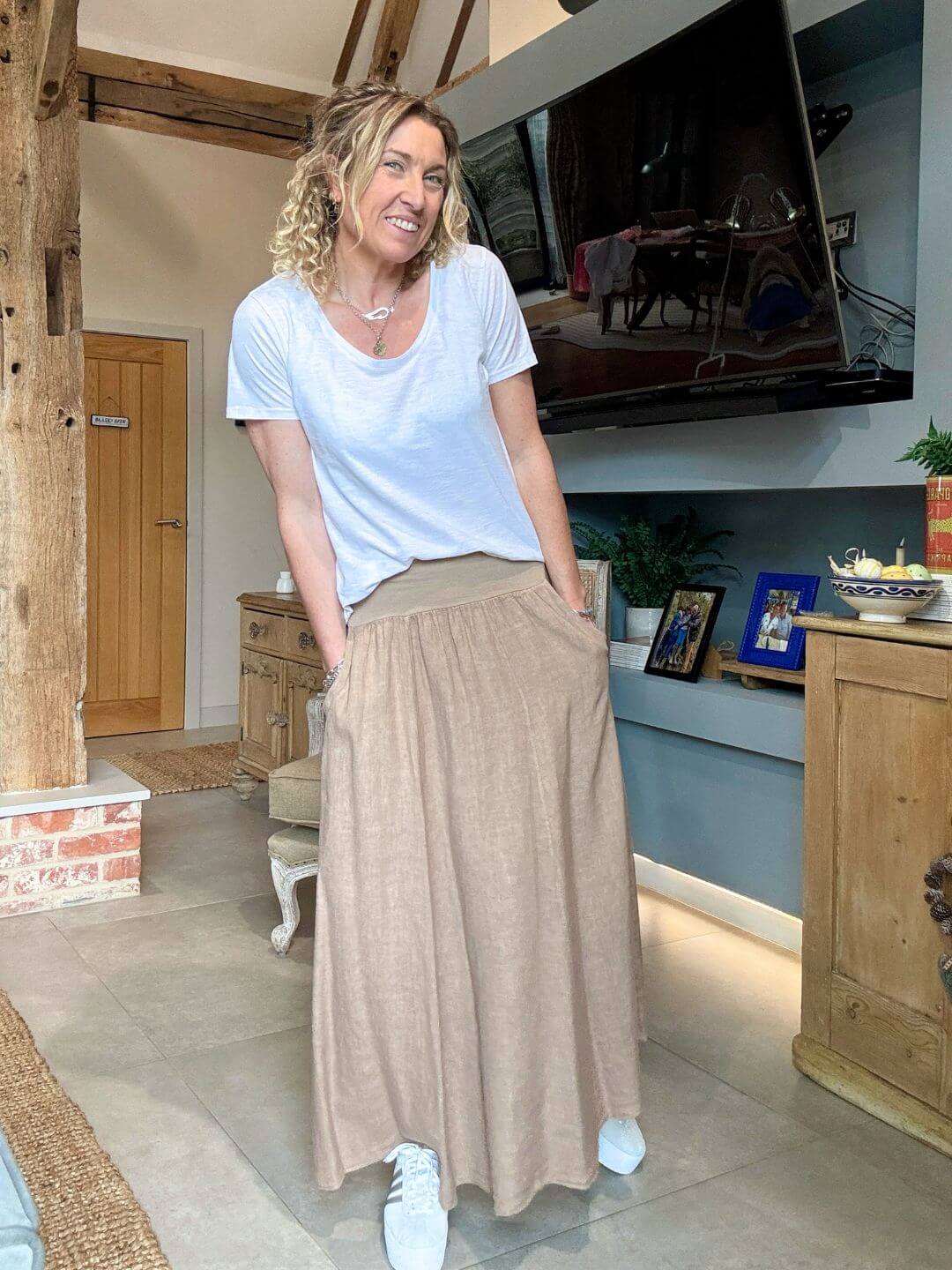 Lilly Maxi Skirt | Latte