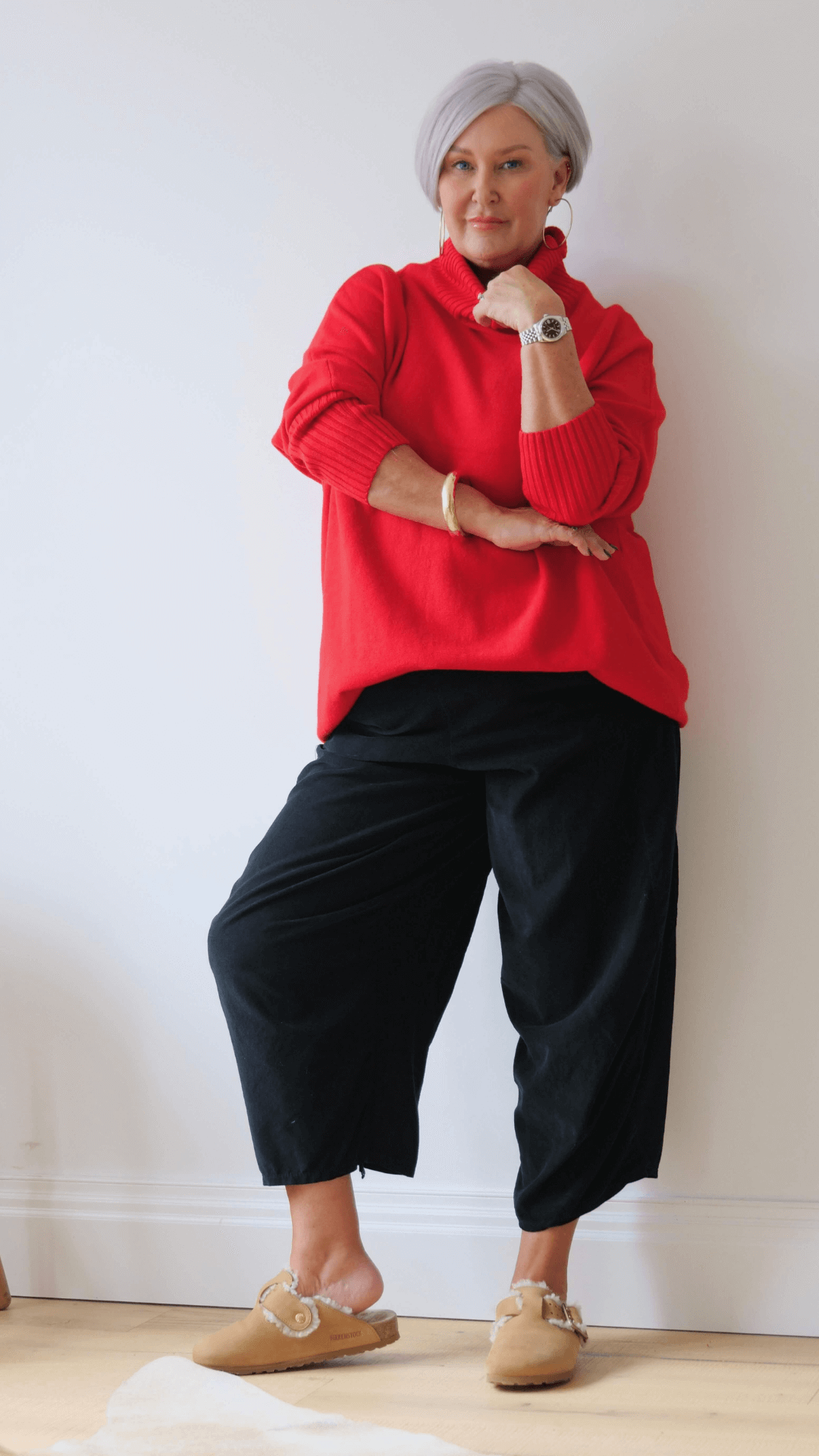 Arabella Roll Neck | Red