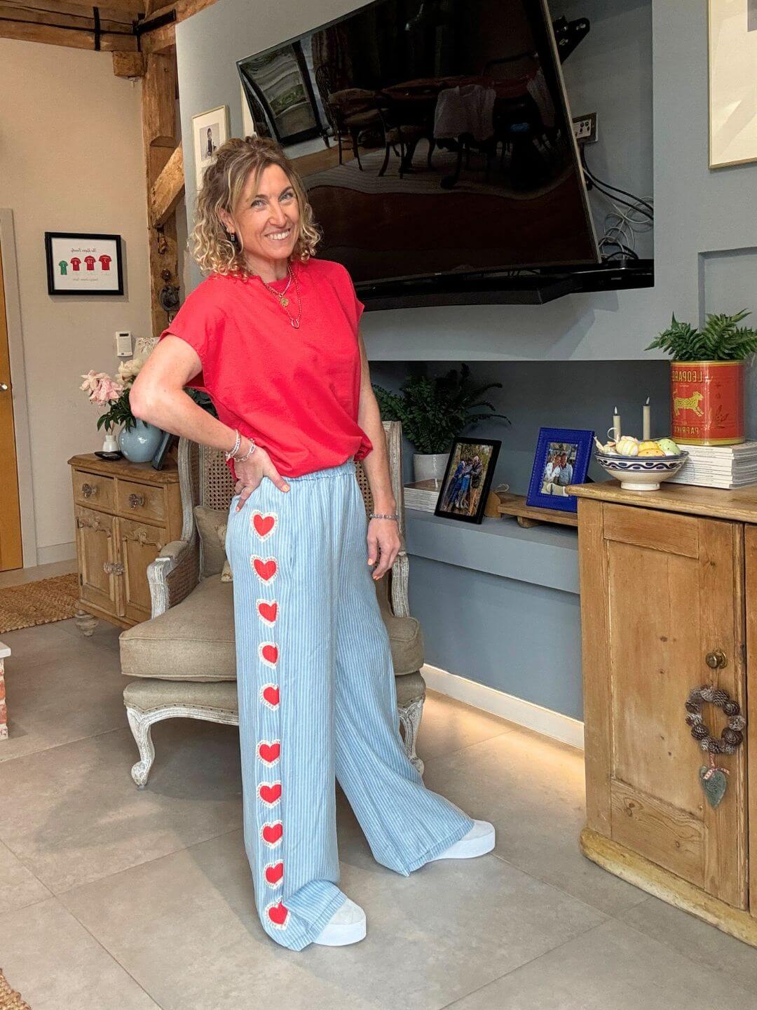 Candy Stripe Heart Trousers