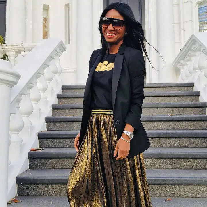 Disco T-Shirt Black & Gold