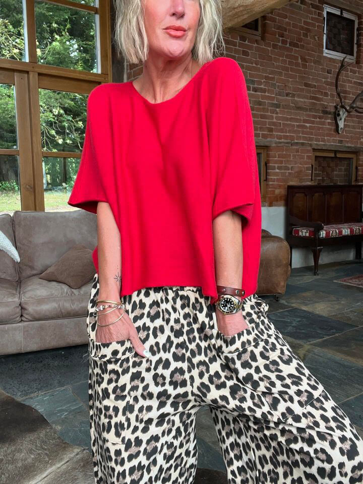 Leopard Barrel Pant