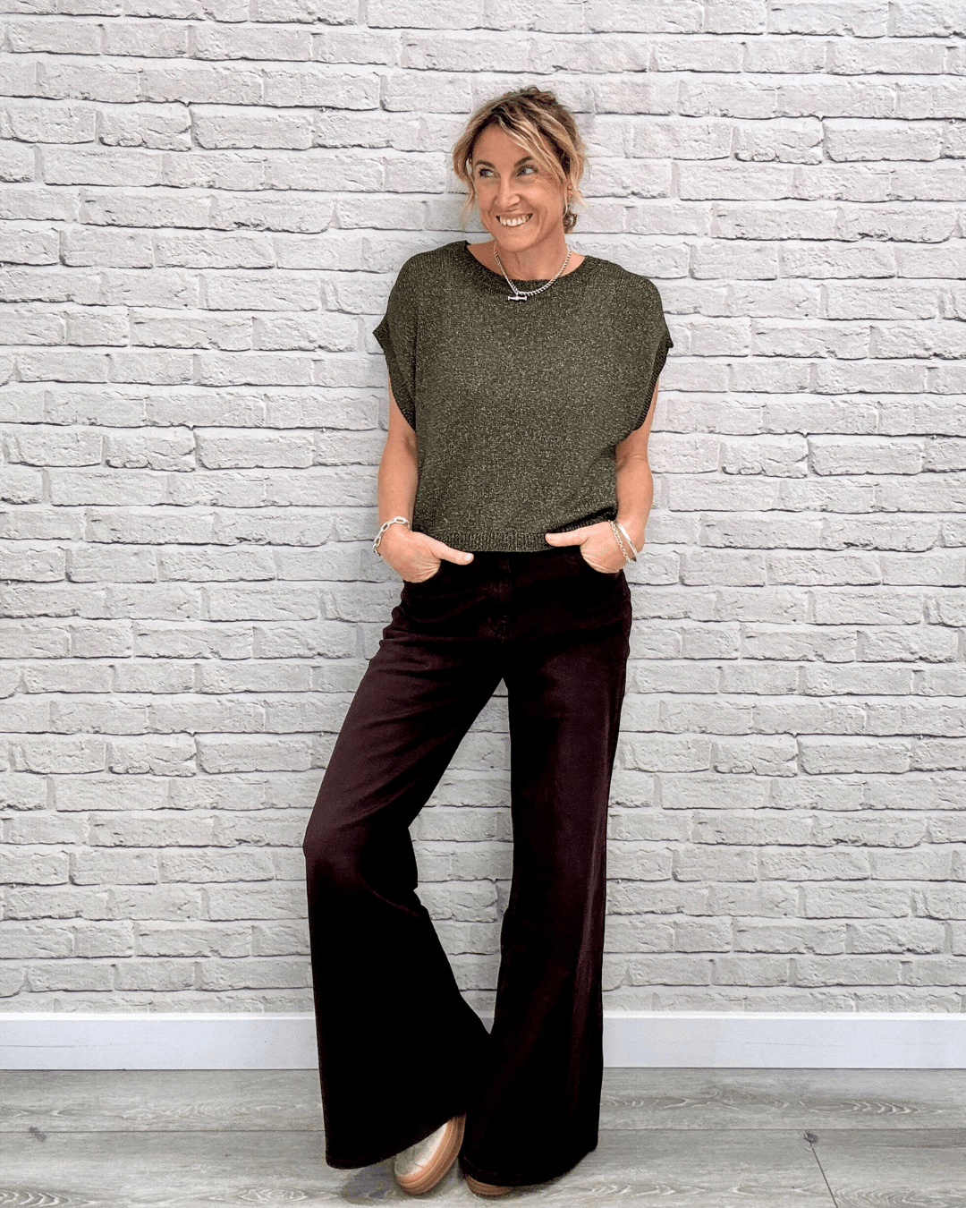 Shoreditch Palazzo Jeans | Chocolate