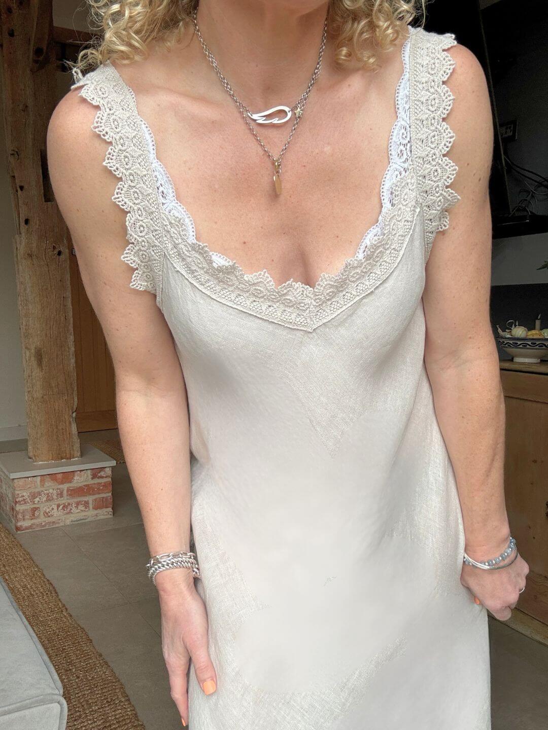 Amalfi Linen Dress | Stone