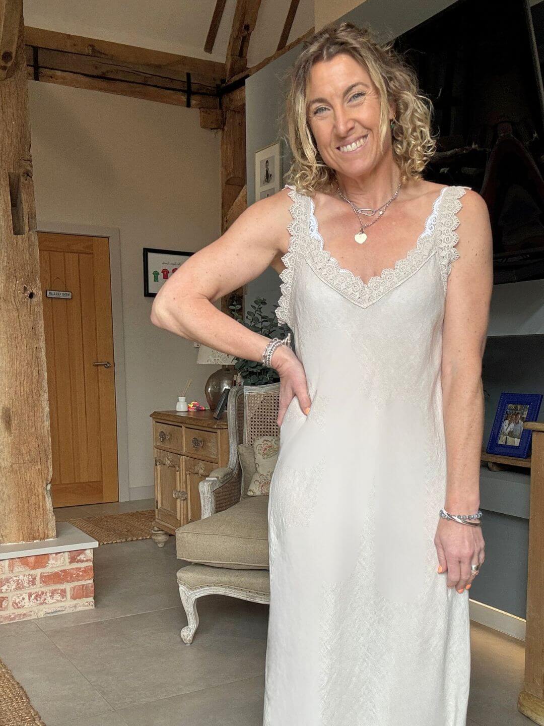 Amalfi Linen Dress | Stone