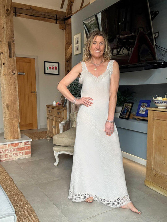 Amalfi Linen Dress | Stone