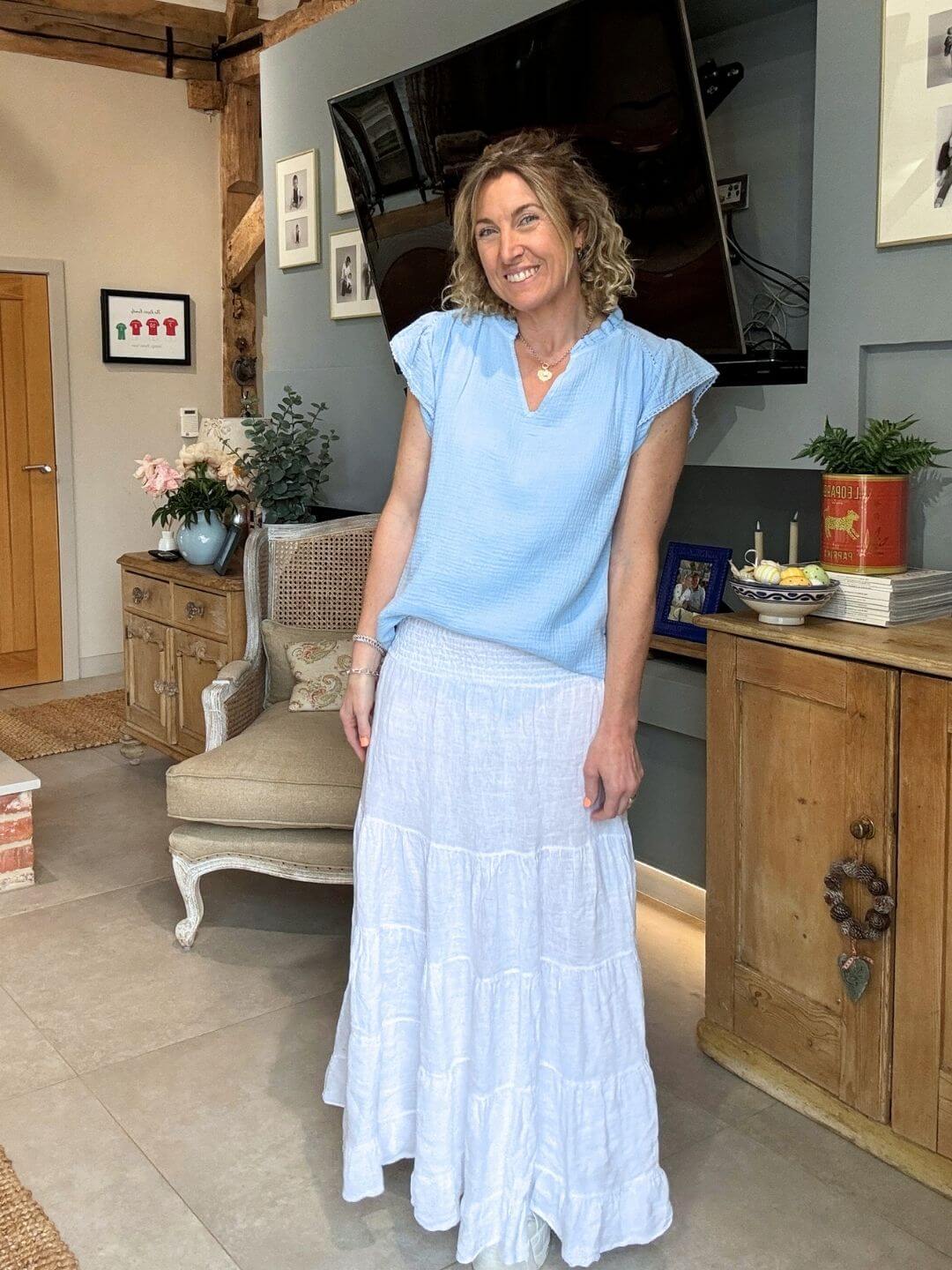 Nula Blouse | Powder Blue