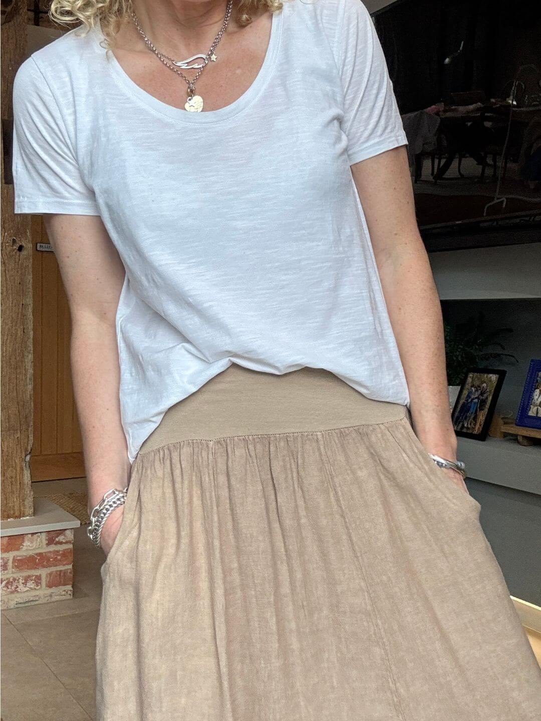 Lilly Maxi Skirt | Latte