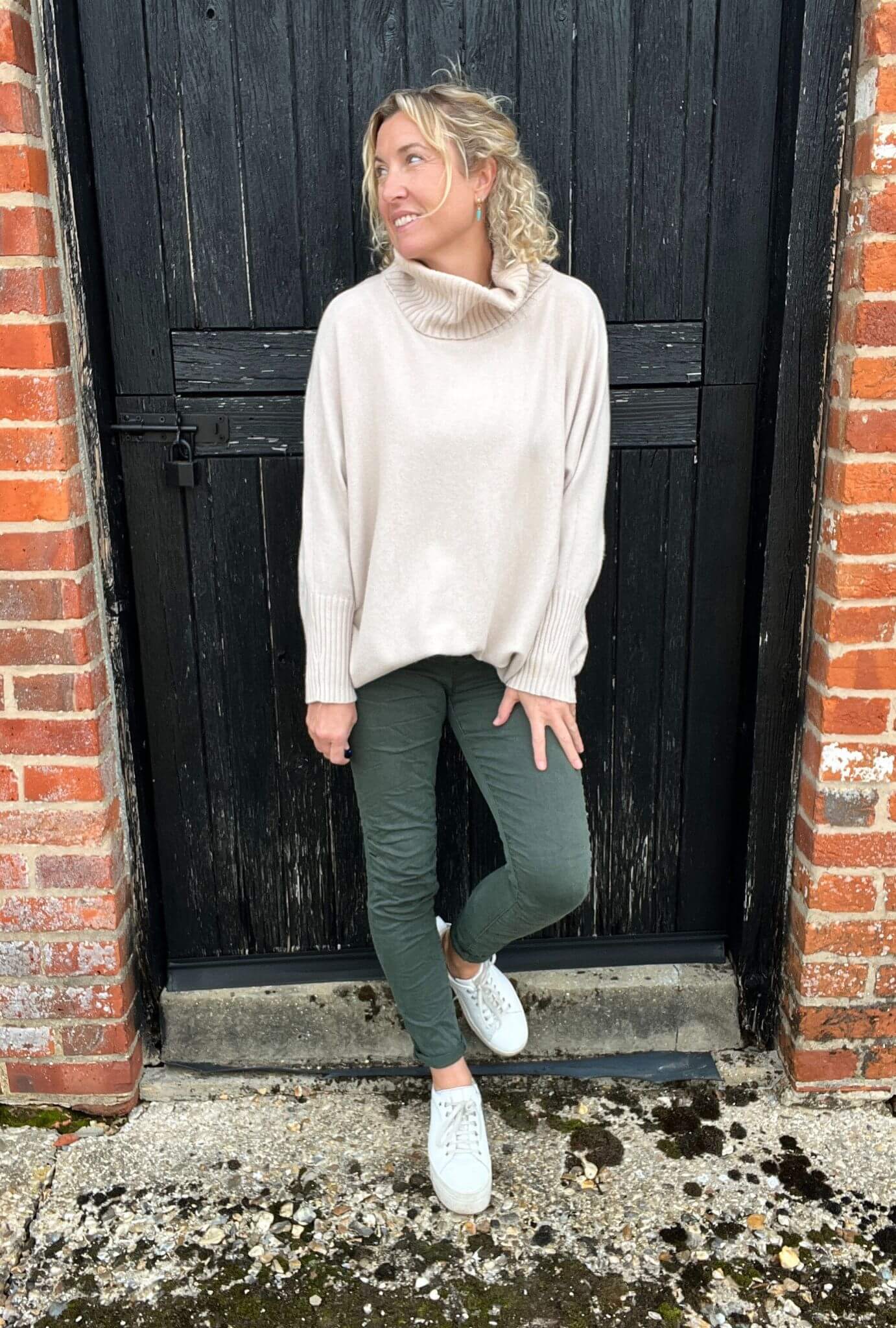 Arabella Oversized Roll Neck | Oatmeal