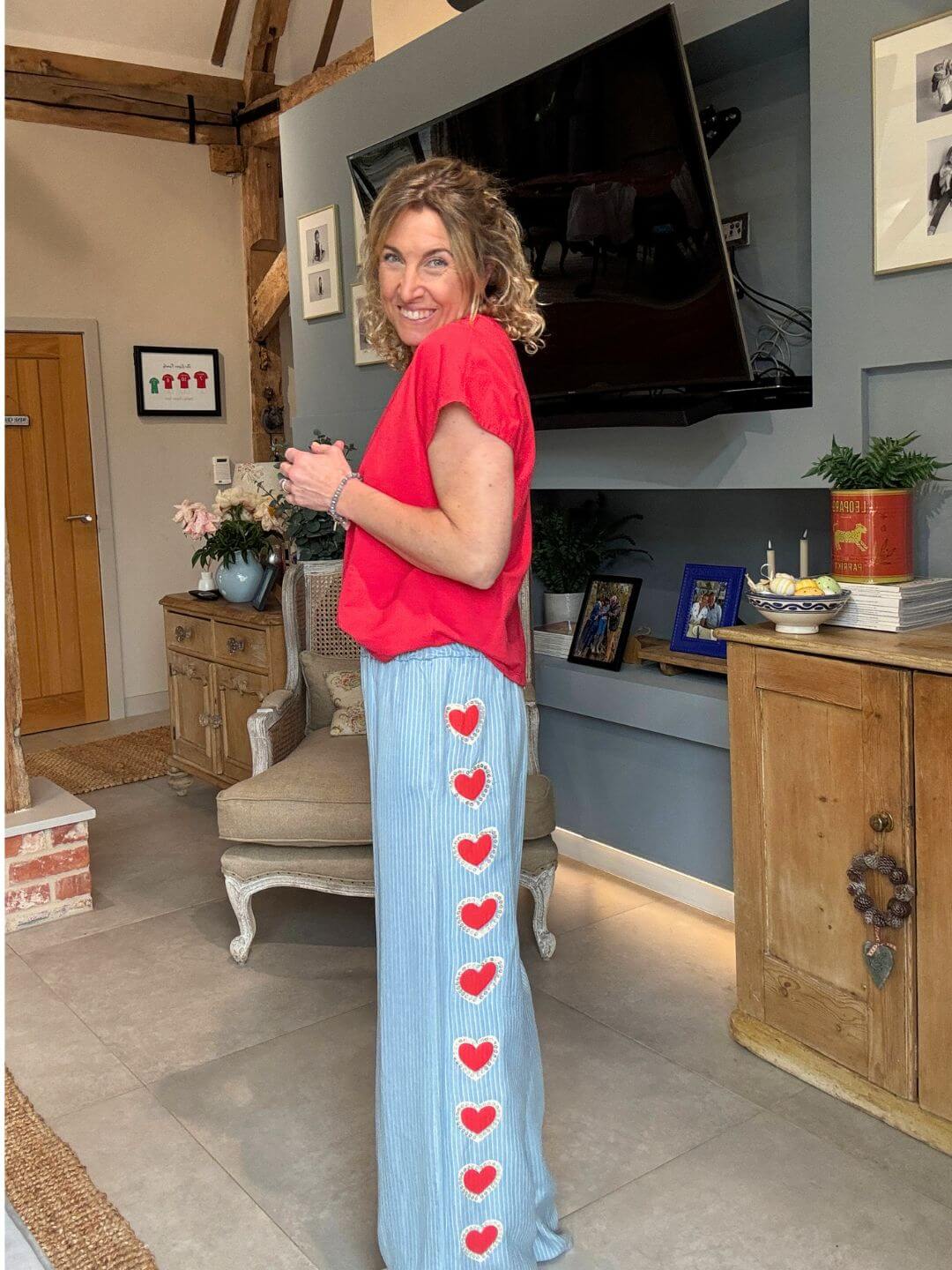 Candy Stripe Heart Trousers