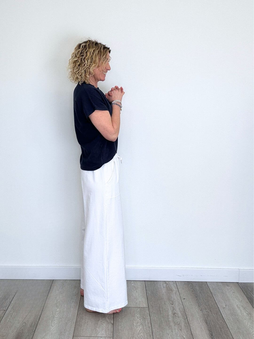 Dorset Wide Leg Jogger | White