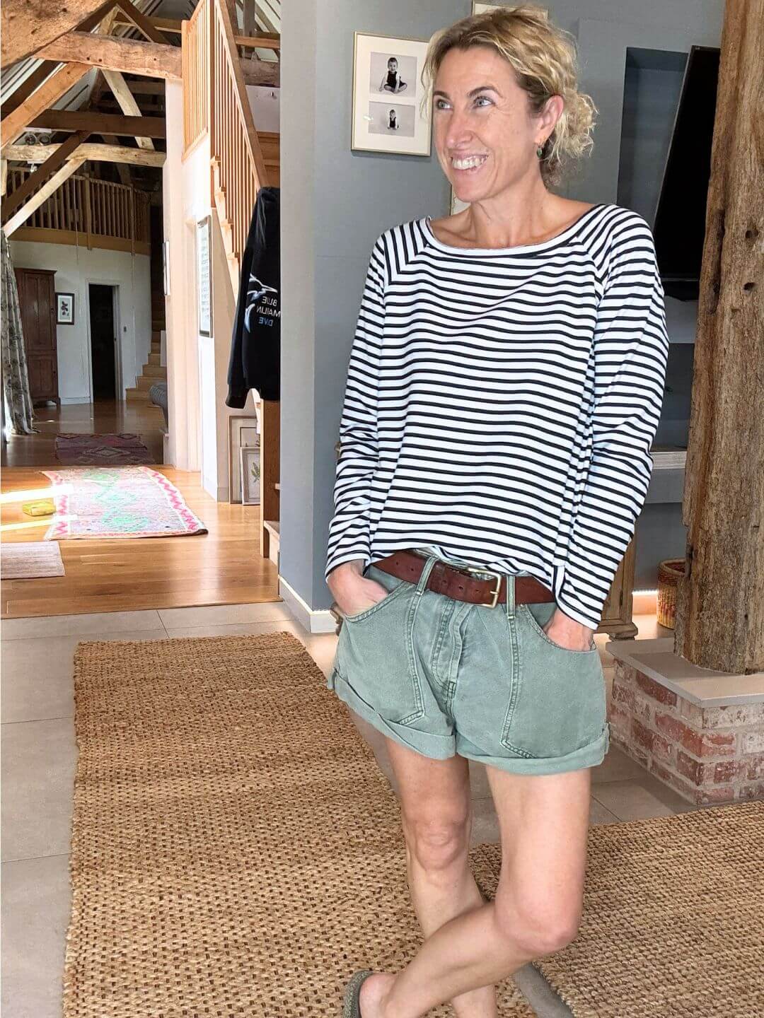 Breton Stripe Slub | Black & White