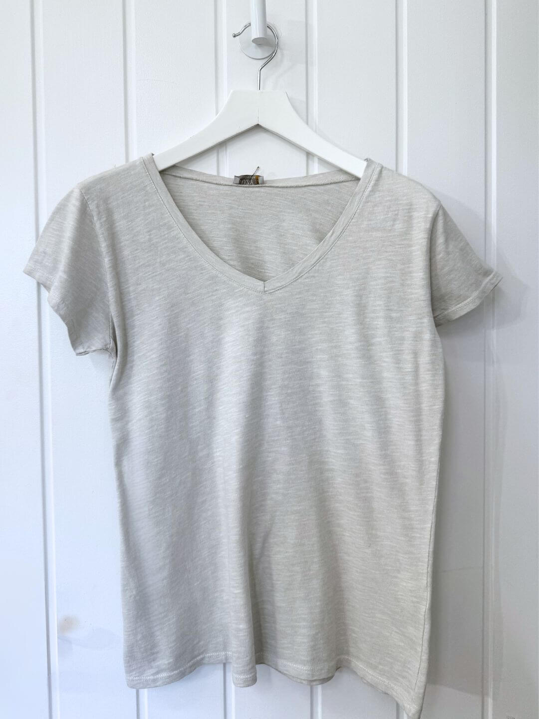 Bali Tee | Distressed Silver Grey