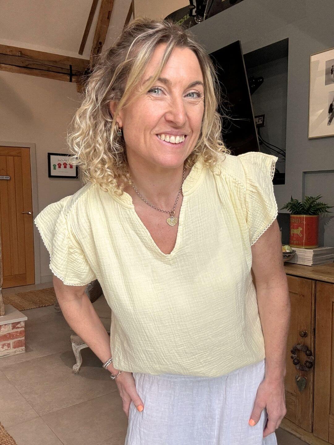 Nula Blouse | Pale Lemon