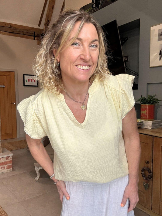 Nula Blouse | Pale Lemon