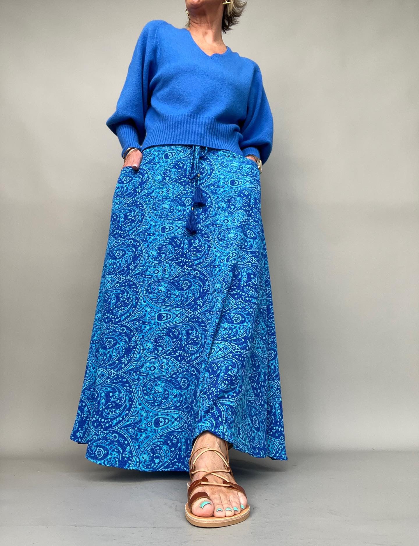 Joss Maxi Skirt | Cobalt Blue Mix