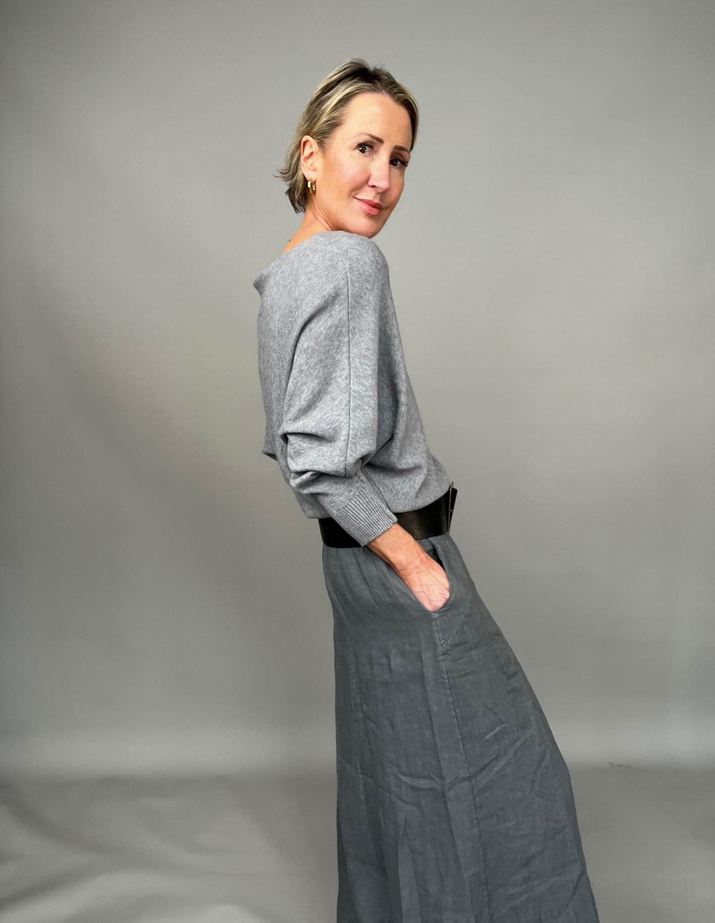 Lilly Maxi Skirt | Slate | PRE-ORDER (MAY DELIVERY)