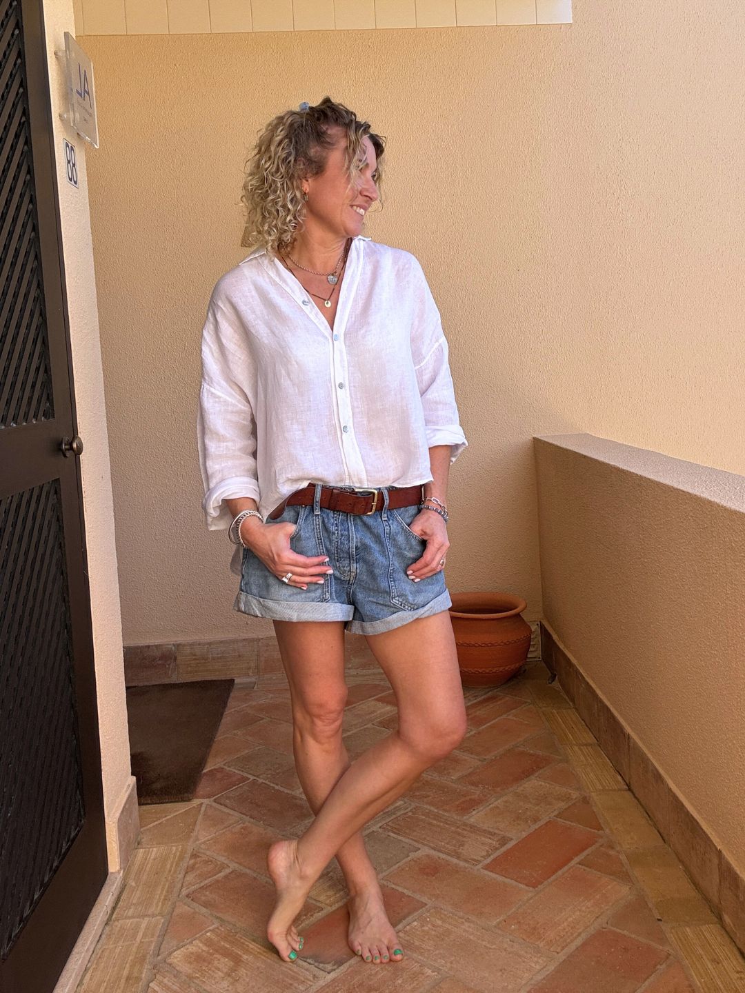 Quinta Linen Shirt | White